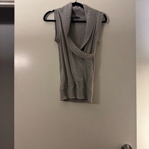BCBGMaxAzria Gray Sleeveless Cowl Neck Tunic